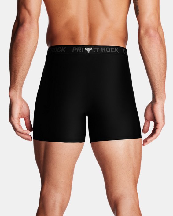 Men's Project Rock Performance Tech™ Mesh 5" 2-Pack Boxerjock® in Black image number 1